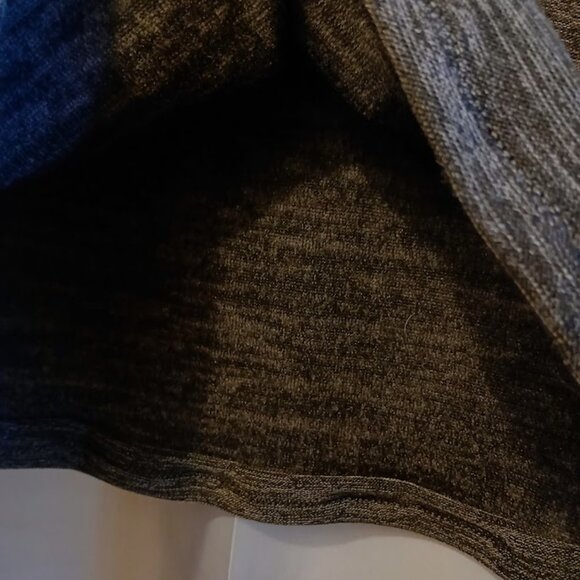 Nwt Punk Sweater Top womens S Black Gray Super soft double sided fabric Grommet - Picture 6 of 10